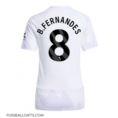 Manchester United Bruno Fernandes #8 Fußballbekleidung Auswärtstrikot Damen 2025-26 Kurzarm